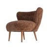 SILLÓN TAPIZADO MARRÓN 78 X 77 X 72 CM