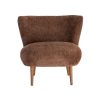 SILLÓN TAPIZADO MARRÓN 78 X 77 X 72 CM