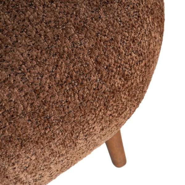 SILLÓN TAPIZADO MARRÓN 78 X 77 X 72 CM