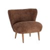 SILLÓN TAPIZADO MARRÓN 78 X 77 X 72 CM