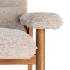 SILLÓN TAPIZADO BEIGE MADERA 97 X 86 X 80 CM