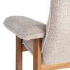 SILLÓN TAPIZADO BEIGE MADERA 97 X 86 X 80 CM