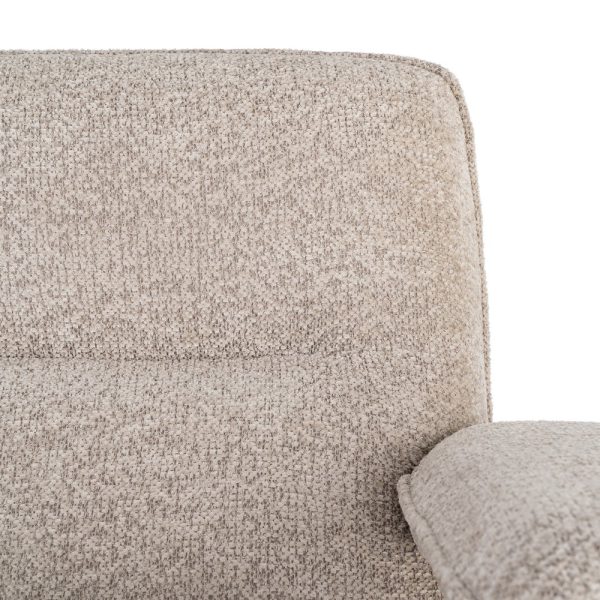 SILLÓN TAPIZADO BEIGE MADERA 97 X 86 X 80 CM