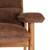 SILLÓN TAPIZADO MARRÓN MADERA 96 X 86,50 X 82,50 CM