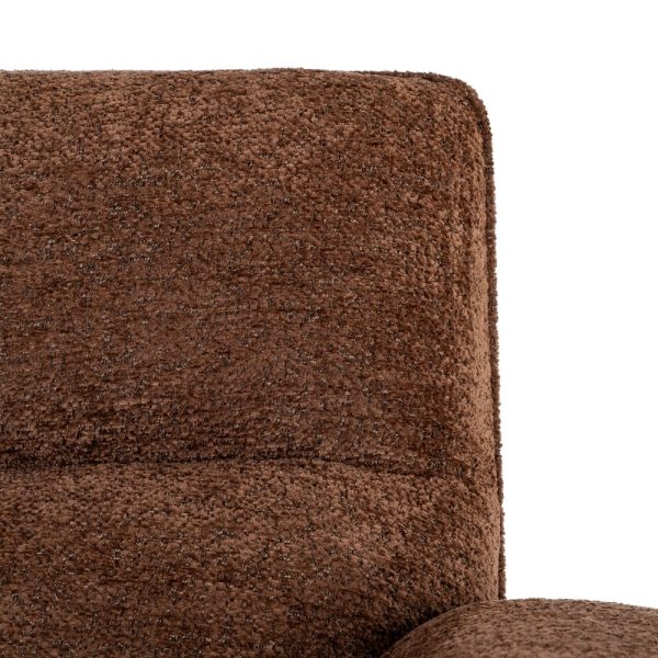 SILLÓN TAPIZADO MARRÓN MADERA 96 X 86,50 X 82,50 CM