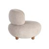 SILLÓN TAPIZADO BEIGE 93 X 93 X 79 CM