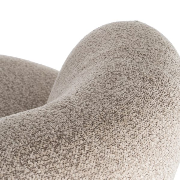 SILLÓN TAPIZADO BEIGE 93 X 93 X 79 CM