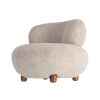 SILLÓN TAPIZADO BEIGE 93 X 93 X 79 CM