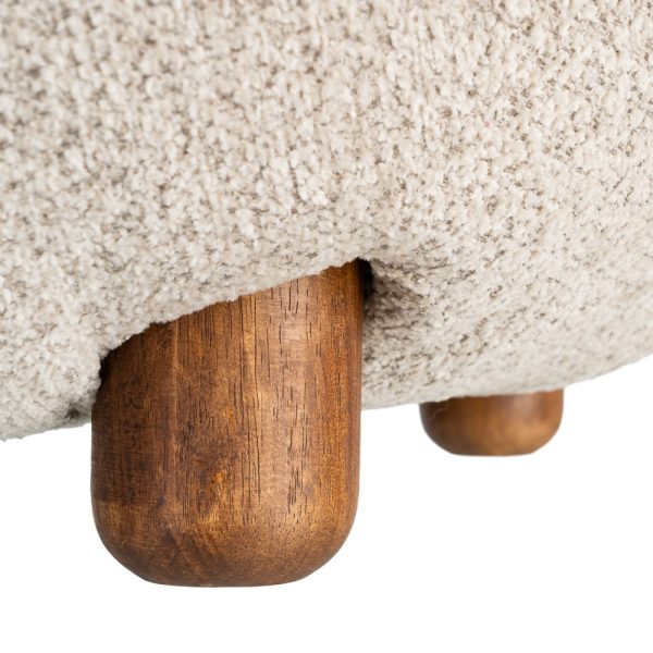 SILLÓN TAPIZADO BEIGE 93 X 93 X 79 CM
