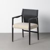 SILLA CON BRAZOS BLANCO Y NEGRO 50 X 50 X 81,50 CM