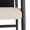 SILLA CON BRAZOS BLANCO Y NEGRO 50 X 50 X 81,50 CM