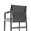 SILLA CON BRAZOS BLANCO Y NEGRO 50 X 50 X 81,50 CM