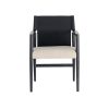 SILLA CON BRAZOS BLANCO Y NEGRO 50 X 50 X 81,50 CM