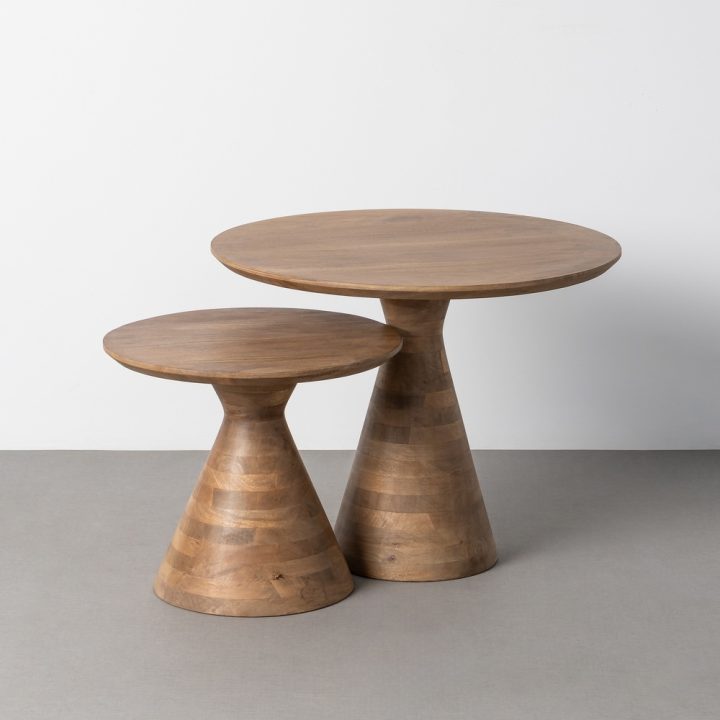 S/2 MESITAS MADERA DE MANGO 71 X 71 X 55,50 CM