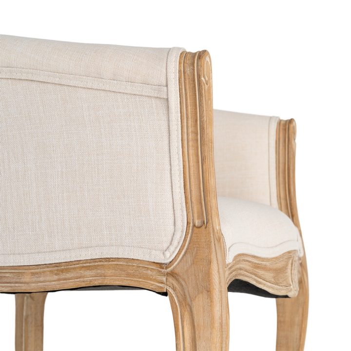 SILLÓN NATURAL-BLANCO TEJIDO-MADERA 63 X 60 X 69 CM