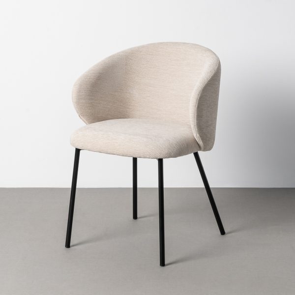 SILLA BEIGE TEJIDO-METAL CONTRACT 56,50 X 56 X 74,50 CM