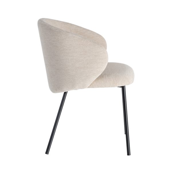 SILLA BEIGE TEJIDO-METAL CONTRACT 56,50 X 56 X 74,50 CM